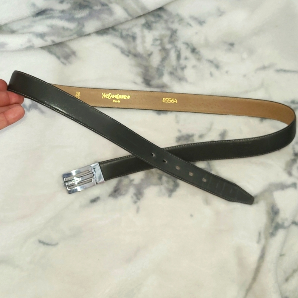 Yves SAINT-LAURENT Vintage belt Gray 38/95
